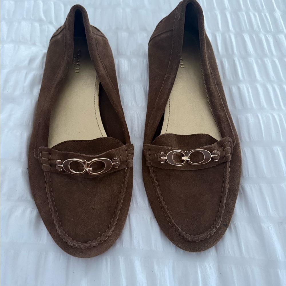 Coach Brown Suede Loafers - women’s size 10